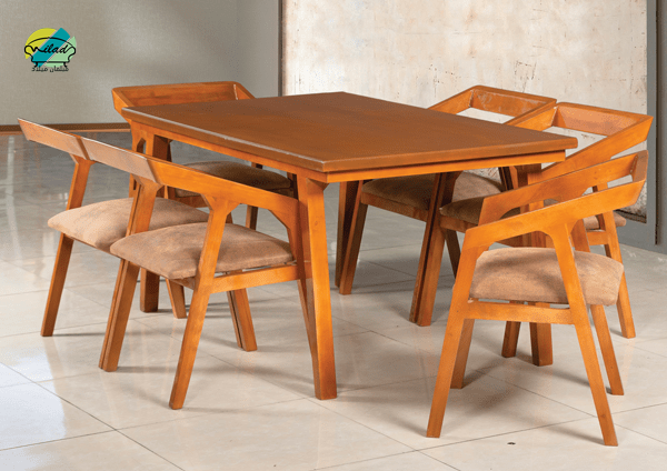 میز ناهارخوری پشت چوبی مدل راسا
